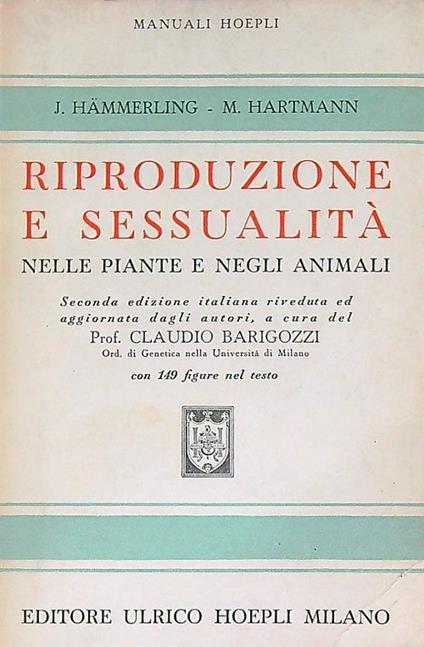 Riproduzione e sessualità - J. Hammerling - copertina