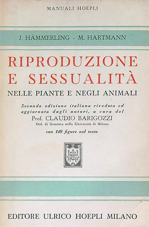 Riproduzione e sessualità - J. Hammerling - copertina