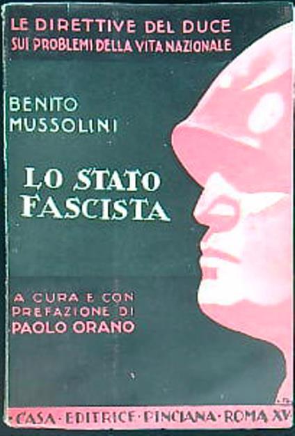 Lo stato fascista - Benito Mussolini - copertina