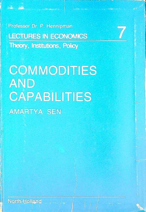 Commodities and Capabilities - Amartya Sen - copertina