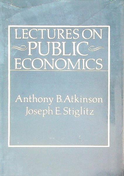Lectures on Public Economics - Anthony Atkinson - copertina