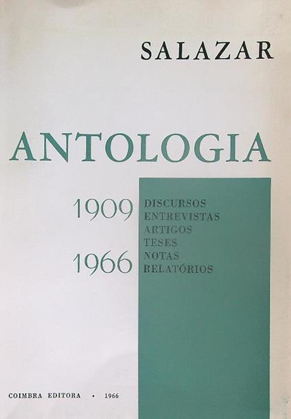 Antologia 1909 - 1966 - Salazar - copertina