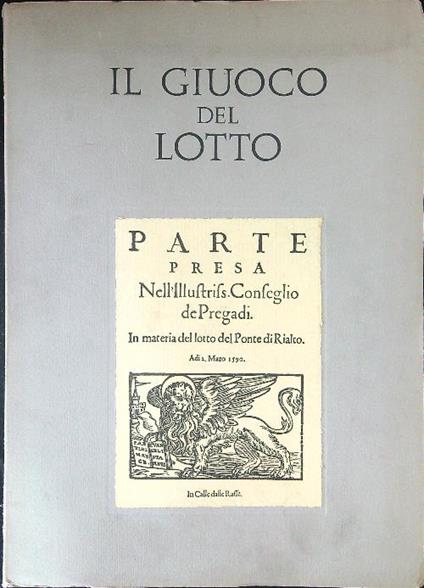Il giuoco del lotto - Pietro Torre - copertina