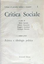 Critica Sociale. Volume primo