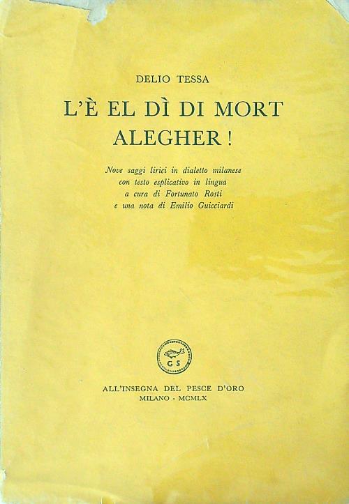 L'è el dì di mort Alegher! - Delio Tessa - copertina