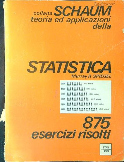 Statistica - Murray R. Spiegel - copertina