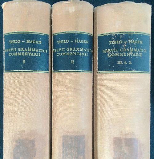 Servii grammatici commentarii 3 vv - G. Thilo - copertina