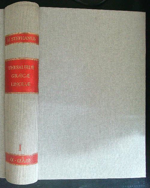 Thesaurus Grecae linguae 9 vv - H. Stephaunus - copertina