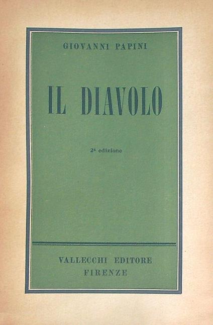 Il diavolo - Giovanni Papini - copertina