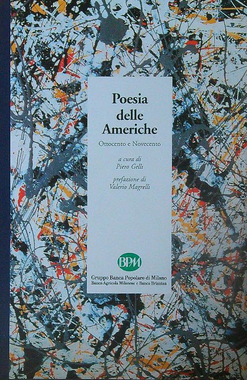 Poesia delle Americhe Ottocento e Novecento - Piero Gelli - copertina