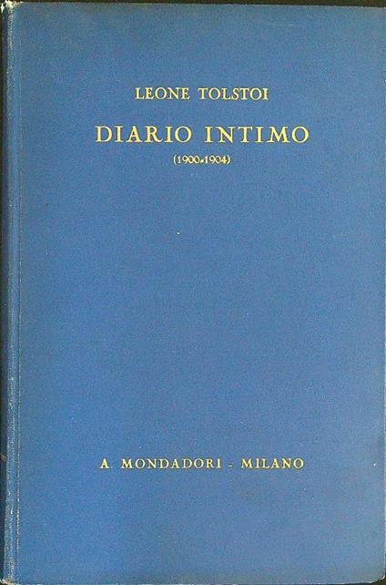 Diario intimo - Lev Tolstoj - copertina