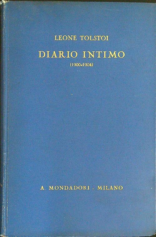 Diario intimo - Lev Tolstoj - copertina