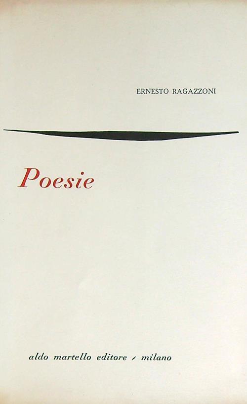Poesie - Ernesto Ragazzoni - copertina