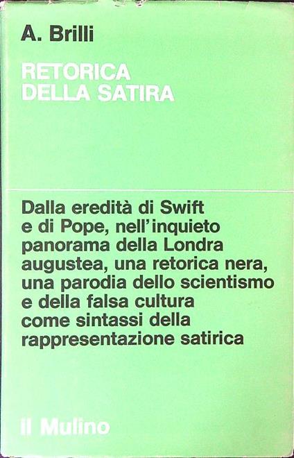 Retorica della satira - A. Brilli - copertina