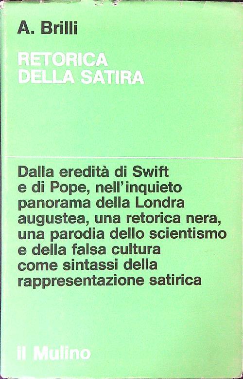 Retorica della satira - A. Brilli - copertina