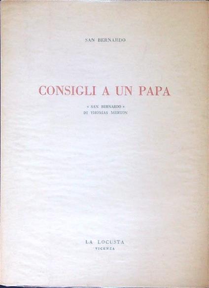 Consigli a un papa - San Bernardo - copertina