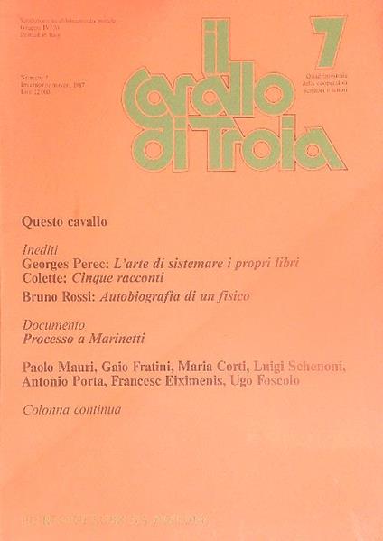 Il cavallo di troia 7/Inverno-primavera 1987 - copertina