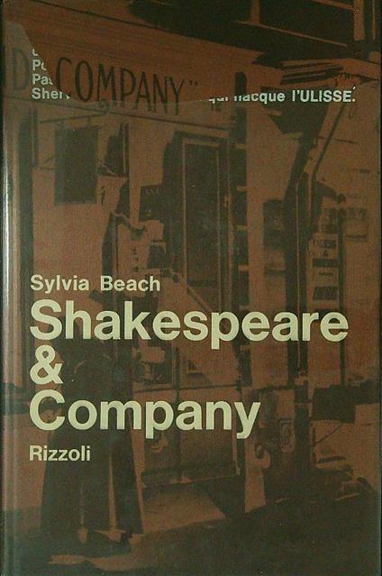 Shakespeare e company - Sylvia Beach - copertina
