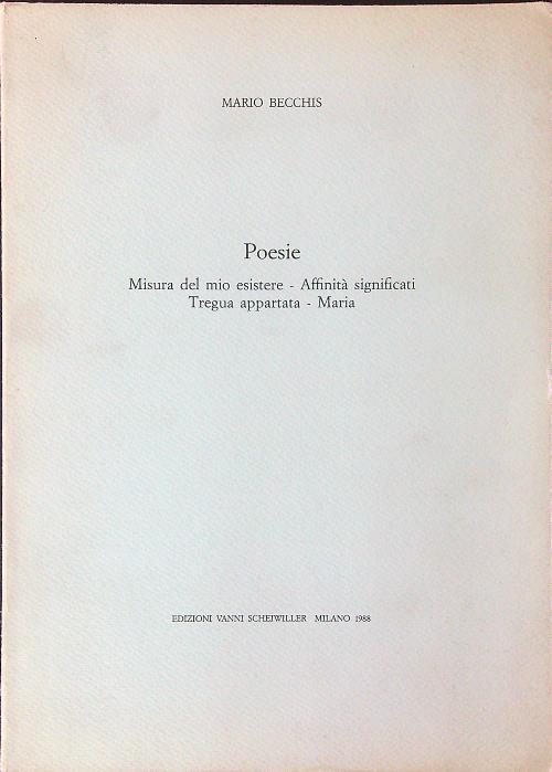 Poesie - Mario Bacchis - copertina