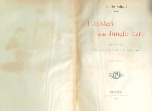 I misteri della jungla nera - Emilio Salgari - copertina