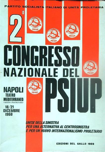 2o congresso nazionale del PSIUP 1968 - copertina