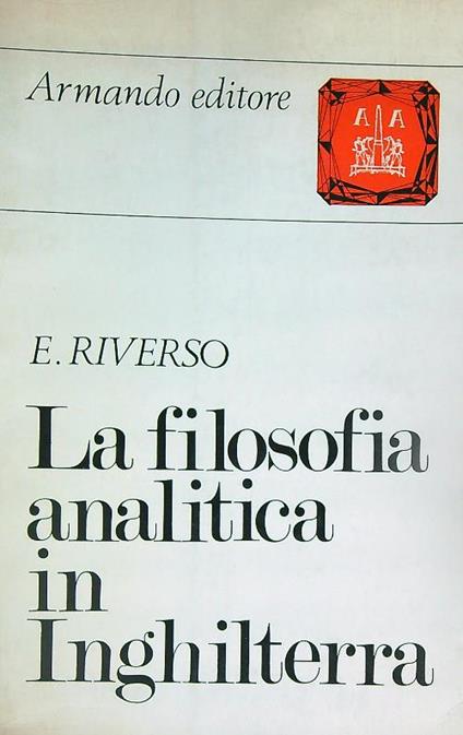 La filosofia analitica in Inghilterra - E. Riverso - copertina