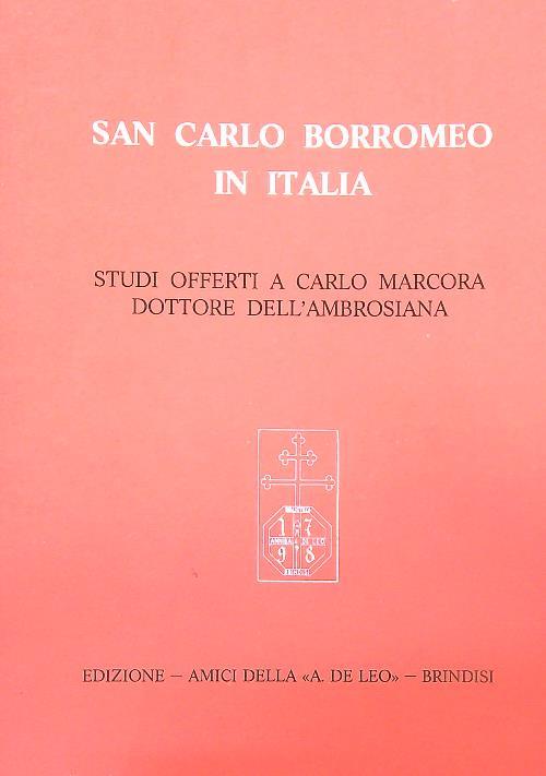 San Carlo Borromeo in Italia - Carlo Marcora - copertina
