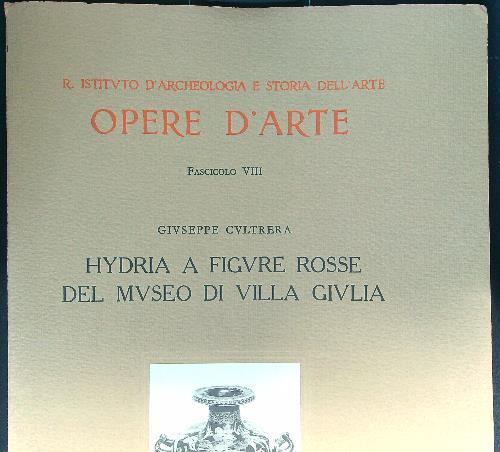 Opere d'arte fascicolo VIII - Giuseppe Cultrera - copertina