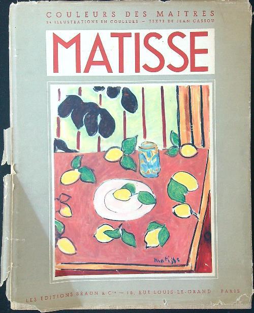 Matisse - Jean Cassou - copertina
