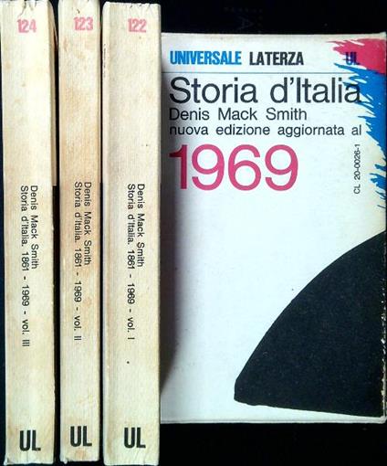 Storia d'Italia 1861-1969. 3 Volumi - Denis Smith - copertina
