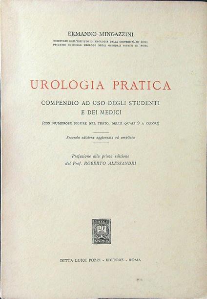 Urologia pratica - Ermanno Mingazzini - copertina