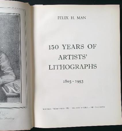 150 Years of Artists' Lithographs 1803-1953 - Felix H. Man - copertina