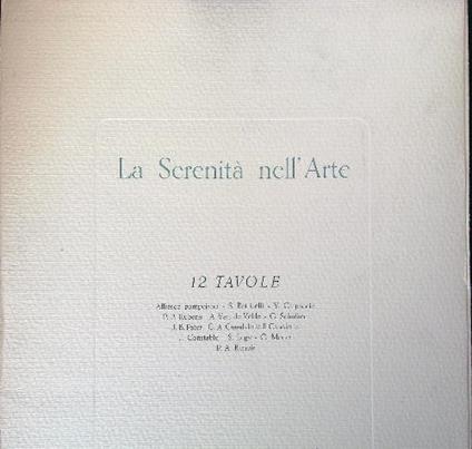 La serenità nell'arte - copertina
