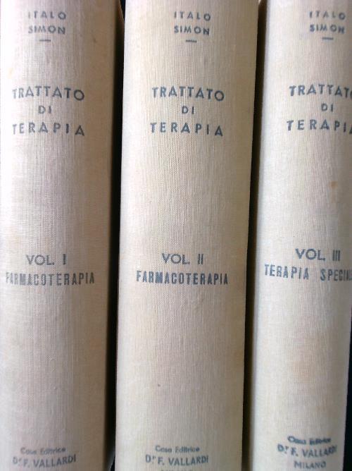 Trattato di terapia 3 voll. - Italo Simon - copertina