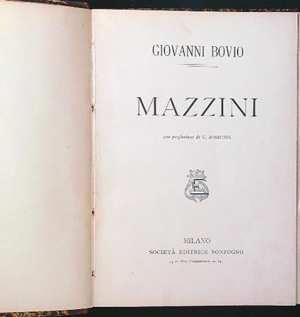 Mazzini - Giovanni Bovio - copertina