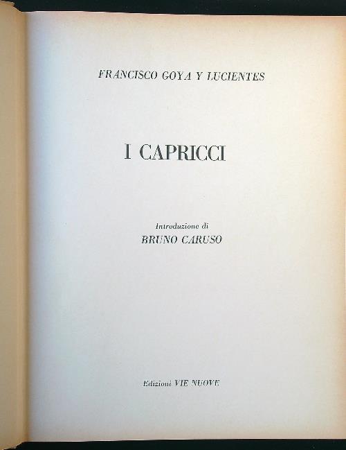 I capricci - Goya - copertina