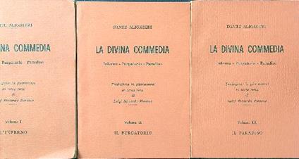 La divina commedia in dialetto piemontese 3 voll. - Luigi Riccardo Piovano - copertina