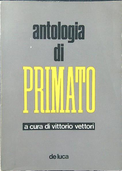 Antologia di Primato - Vittorio Vettori - copertina