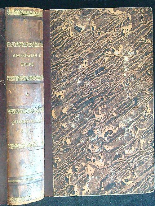 Opere Bourdaloue Quaresimale 5-6-7 - Serafino Cominetti - copertina