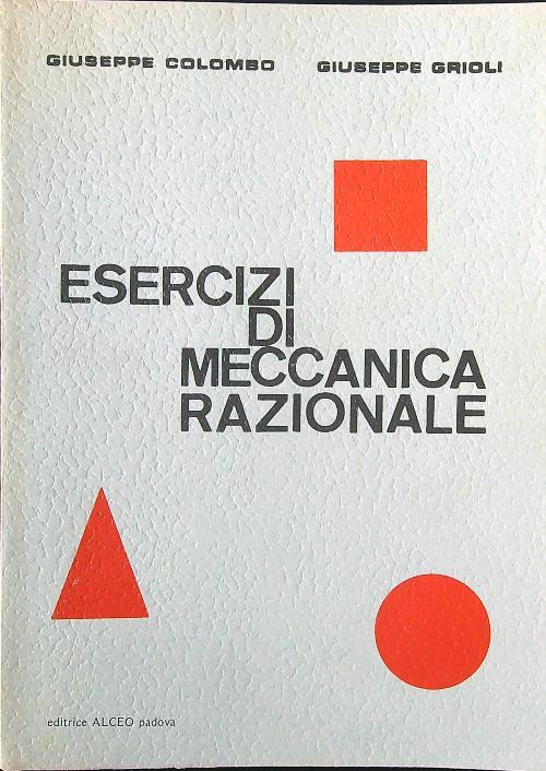 Esercizi di meccanica razionale - Colombo - copertina