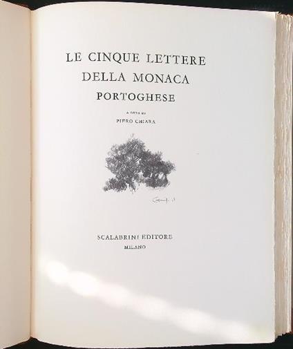 Le cinque lettere della monaca Portoghese (copia n. 61) - Piero Chiara - copertina