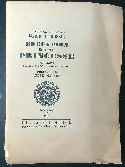 Education d'une princesse - Andrè Maurois - copertina