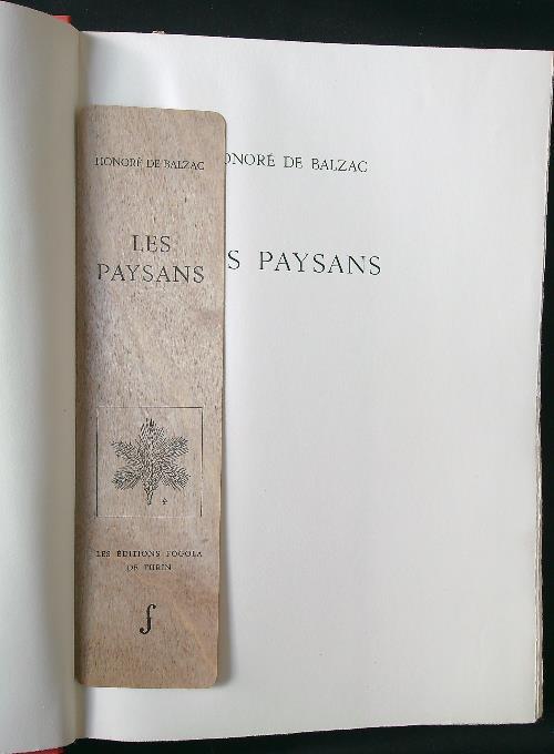 Les paysans - Honorè de Balzac - copertina