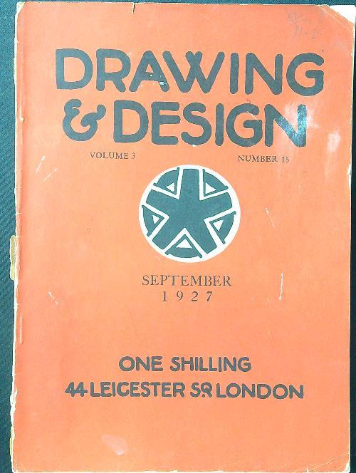 Drawing and Design vol. 3 n. 15/september 1927 - copertina