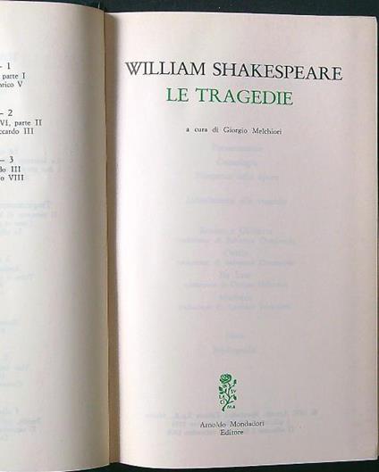 Teatro completo di William Shakespeare 4: le tragedie - William Shakespeare - copertina