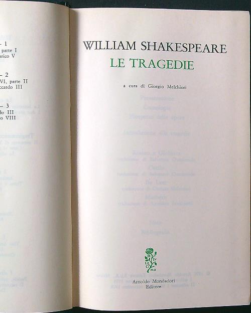 Teatro completo di William Shakespeare 4: le tragedie - William Shakespeare - copertina