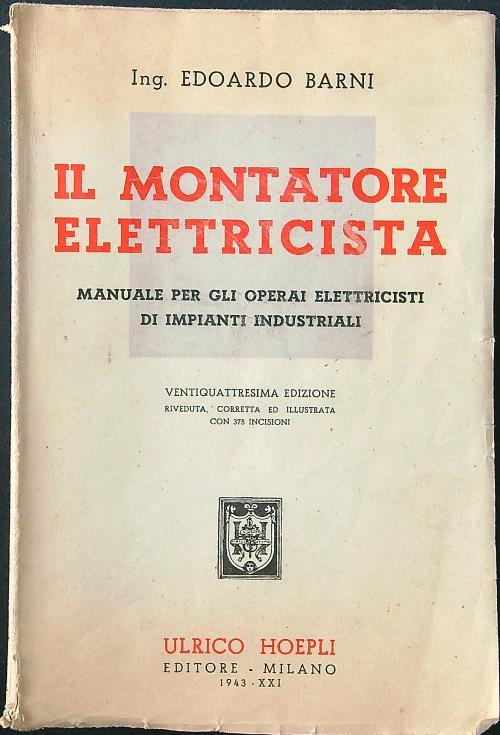 Il montatore elettricista - Edoardo Barni - copertina