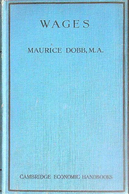 Wages - Maurice Dobb - copertina