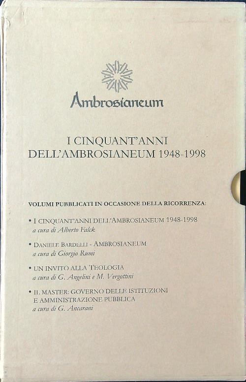 i cinquant'anni dell'Ambrosianeum 1948-1998 - 4 voll. - copertina