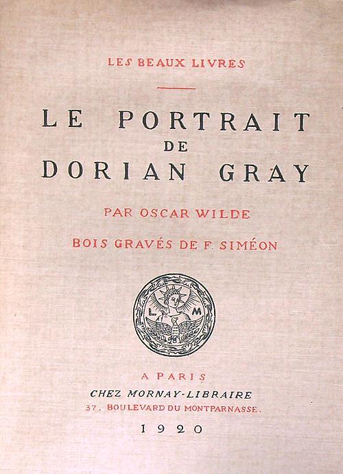 Le portrait de Dorian Gray - Oscar Wilde - copertina